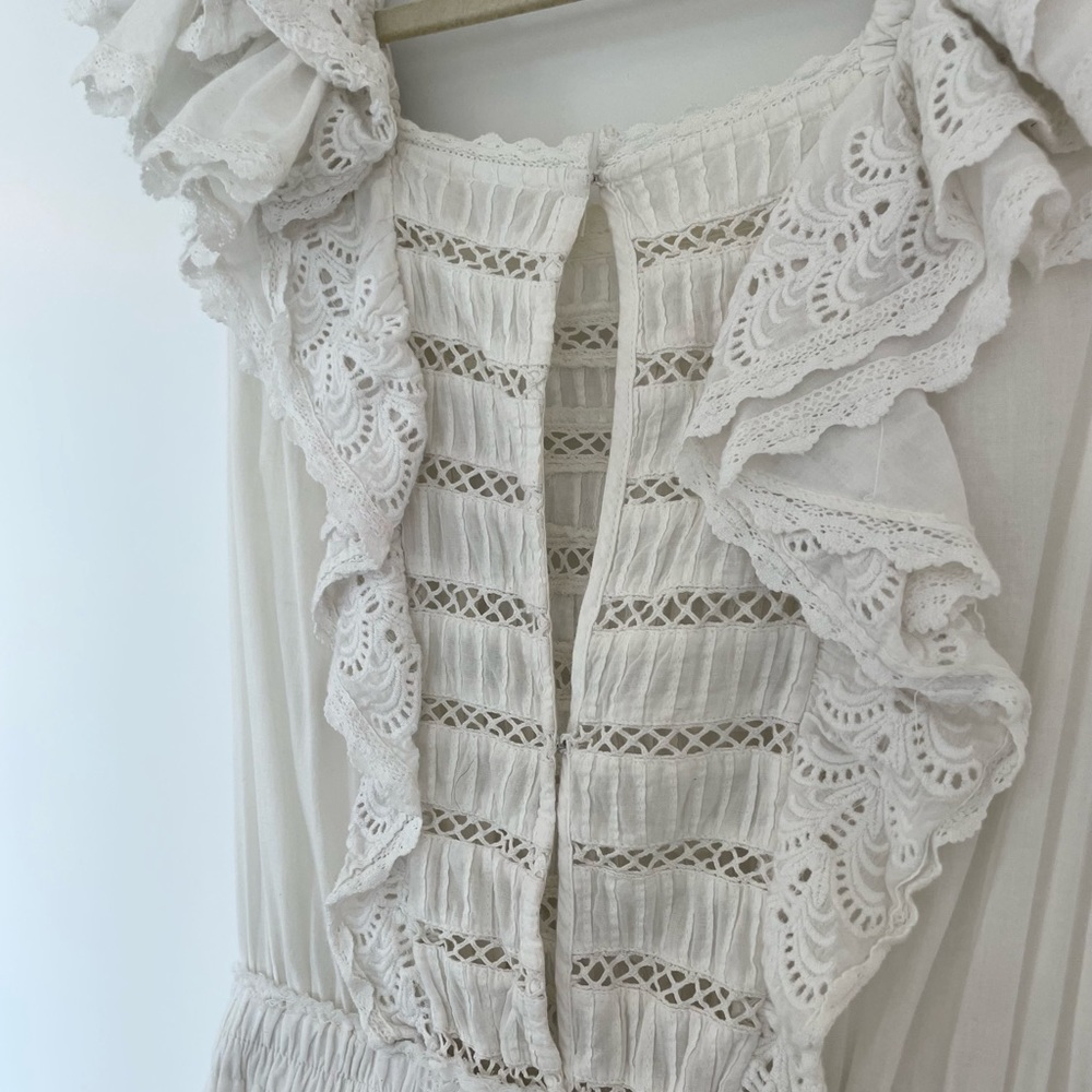 LSF White Ruffle & Eyelet Mini Dress - Picture 4 of 7